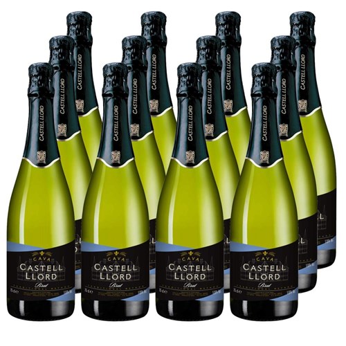 Buy a Case of 12 Bottles of Castell Llord Brut Cava 75cl - Securely Packaged and Delivered Together